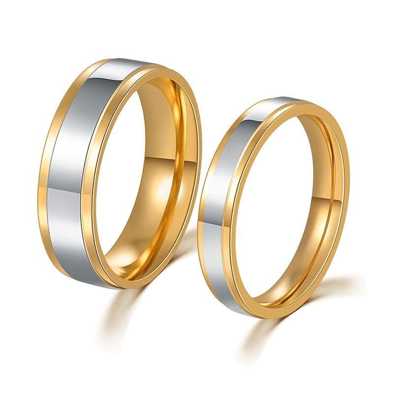 Titanium Steel Couple Ring Wedding Ring 4mm 6mm Wide Band Ring Men Women Love
