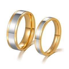 Titanium Steel Couple Ring Wedding Ring 4mm 6mm Wide Band Ring Men Women Love