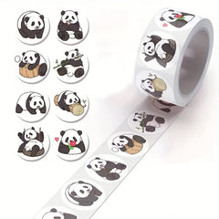 500pcs 2.54 Cm Panda Adhesive Label for Packaging - Boutique & Store Essentials