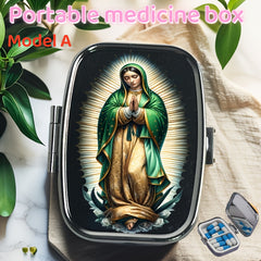 Portable Medicine Box Travel Storage Box 2 Compartments Small Easy to Carry