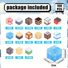 Magnetic Building Blocks Puzzle Educational Toys 100pcs Cube Set
