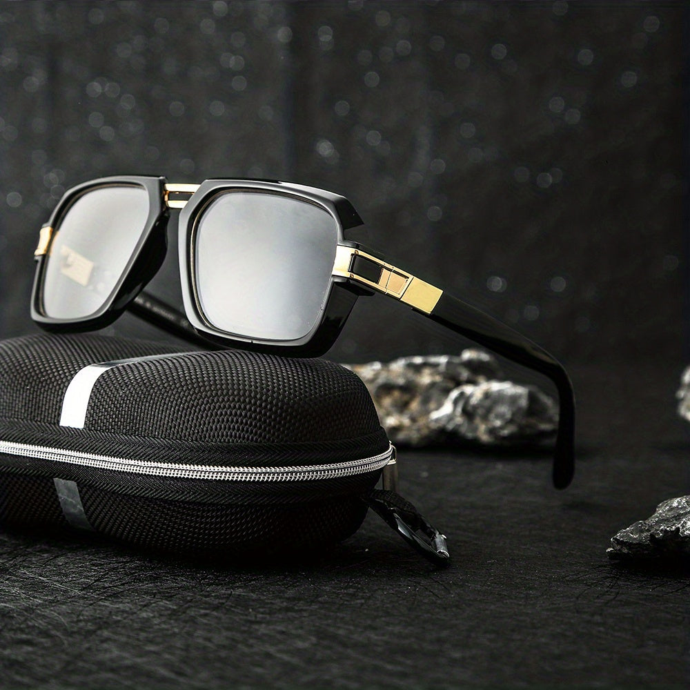 Men's Square Frame Sunglasses Unisex Steampunk UV Protection Glasses
