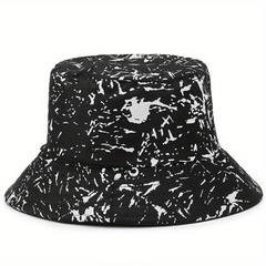 Tie Dye Print Sun Hat Solid Cotton Bucket Hat Casual Outdoor UV Protection Booni