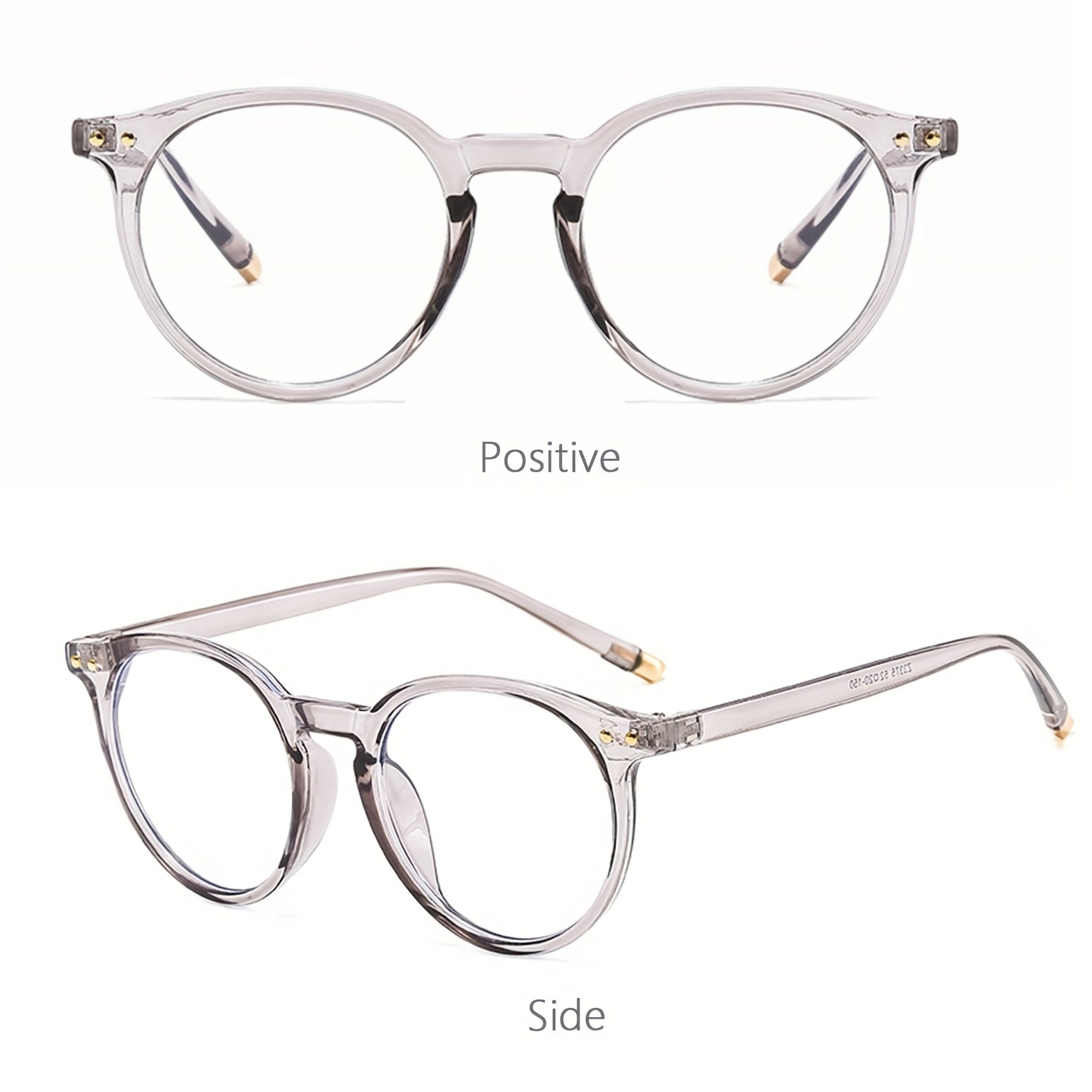 Minimalist Round Clear Frame Eyeglasses Anti Light Eyewear