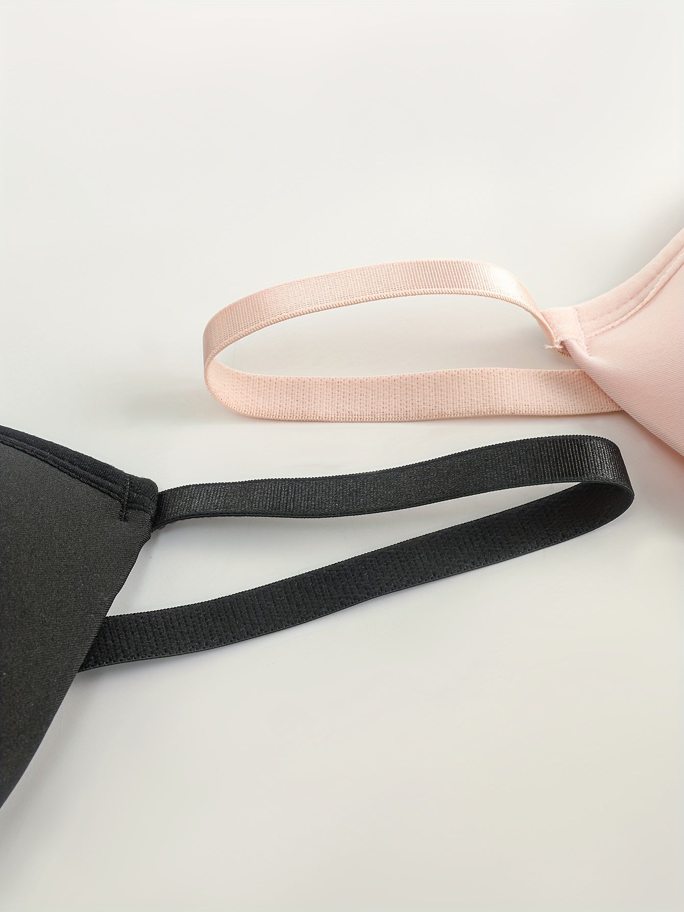 2pcs Solid T Shirt Bras Comfy Push Up Bra Women's Lingerie