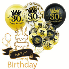 Adult Birthday Balloons Set for Party and Photo Shoots