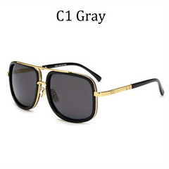 Classic Gradient Lens Men's Sunglasses Vintage Square Frame