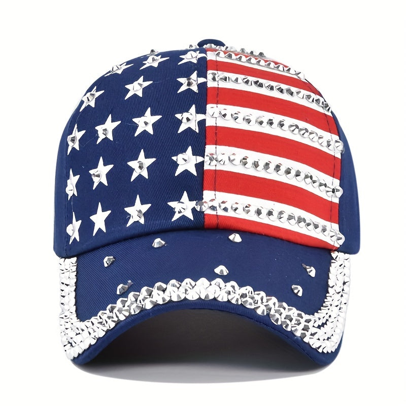 Flag Pattern Block Dad Hat Unisex Hip Hop Sun Hats