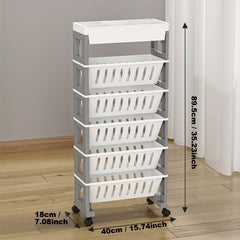 1pc Movable Bookshelf Desk Side Bookshelf Office Storage Rack