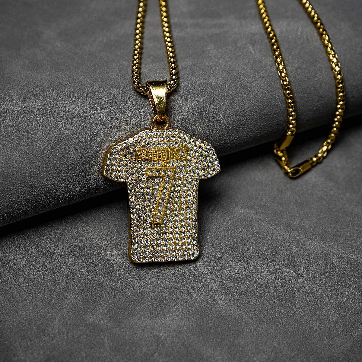 Golden Men's Alloy Hip Hop Cuban Chain