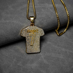Golden Men's Alloy Hip Hop Cuban Chain