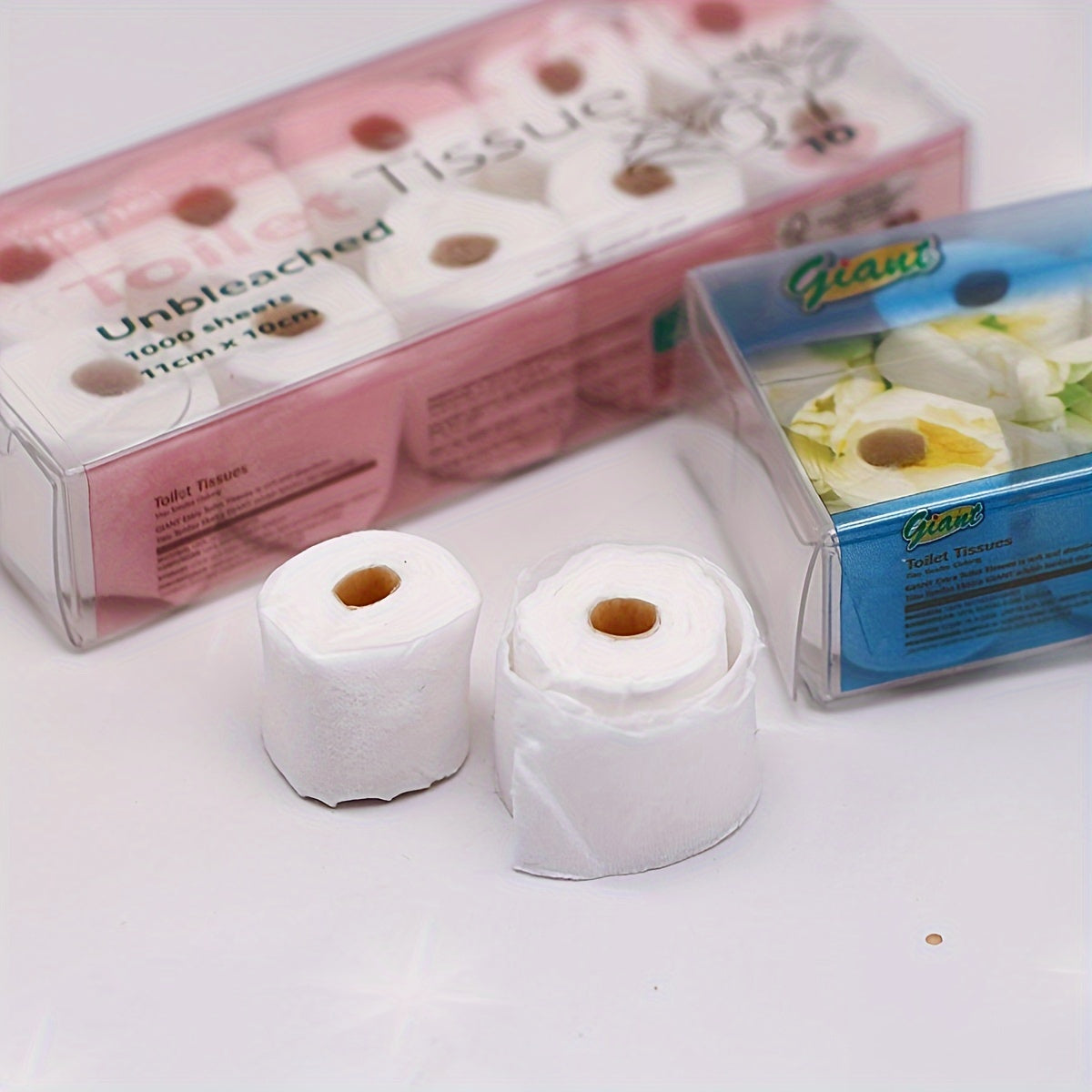 1pc Dollhouse Bathroom Decor Toilet Paper Towel Simulation Facial Tissue Toy