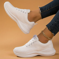 Women's Lace Up Lightweight Athletic Running Shoes Comfortable Casual Sneakers