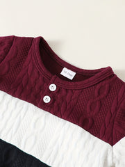 Toddler Baby Boy 2pcs Casual Set Long Sleeve Crew Neck Sweatshirt Top Pants