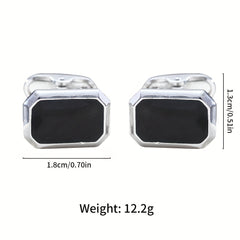 Men's Alloy Square Cufflinks Dripping Oil Texture Sleeve Studs