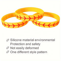 15 Pcs Rubber Wristband Sports Silicone Bracelets