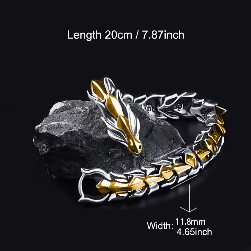 Vintage Mens Dragon Bracelet Hip Hop Punk Bracelet