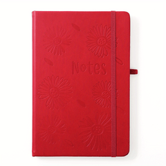 A5 Flower PU Notebook 14 48x21 08cm Thickened Paper - Home Office School Use