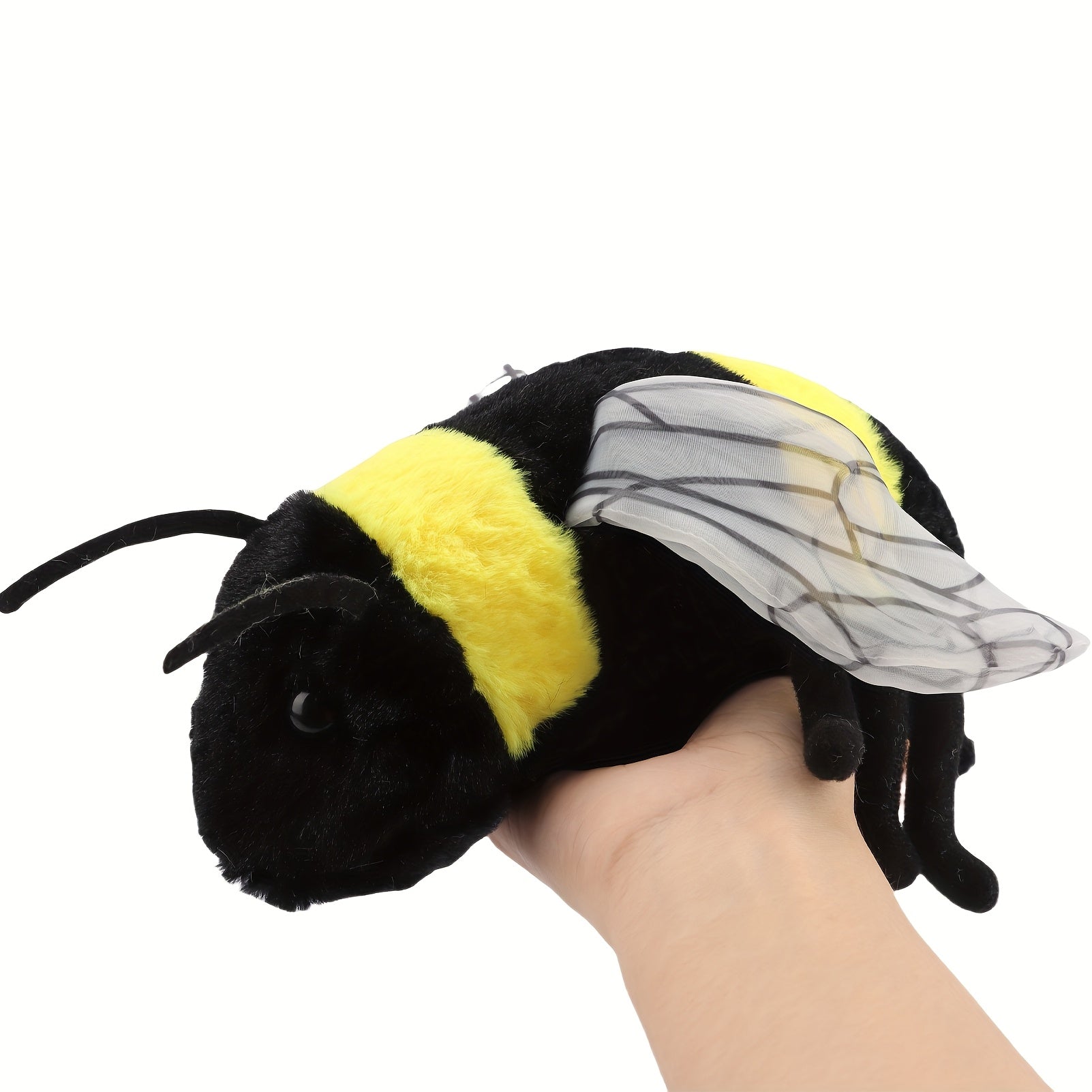 Bee Plush Toy Honeybee Stuffed Animal Soft Furry Polyester Multicolor Easter