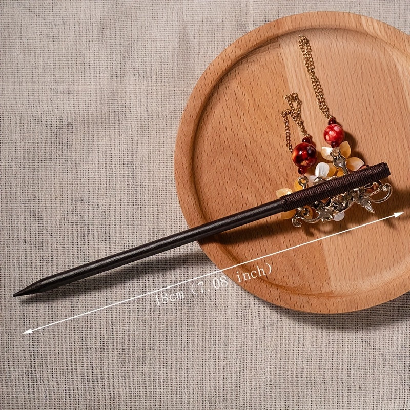 Ancient Flower Hairpin Chinese Style Hair Stick Pendant Ponytail Holder