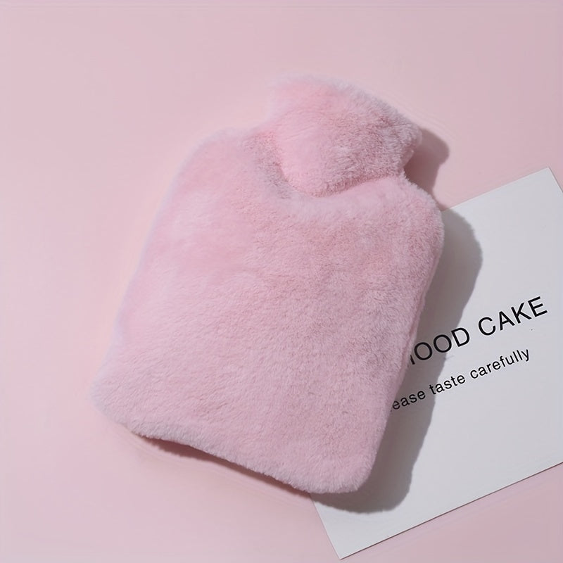 1000ml Faux Rabbit Fur Hot Water Bag Long lasting Warmth Hand Warmer