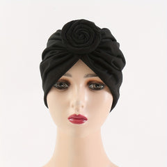 Leopard Print Knotted Turban Cap Set