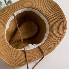 Sunshade Cowboy Hat Leather Belt Top Hat Fishing Hat Sun Protection Sun Hat