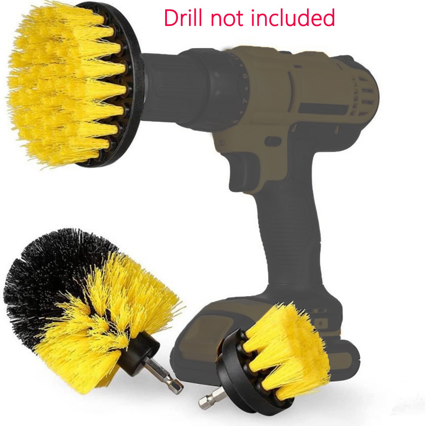 3pcs Power Scrubber Brush Set for Showers Tubs Bathroom Tile Grout