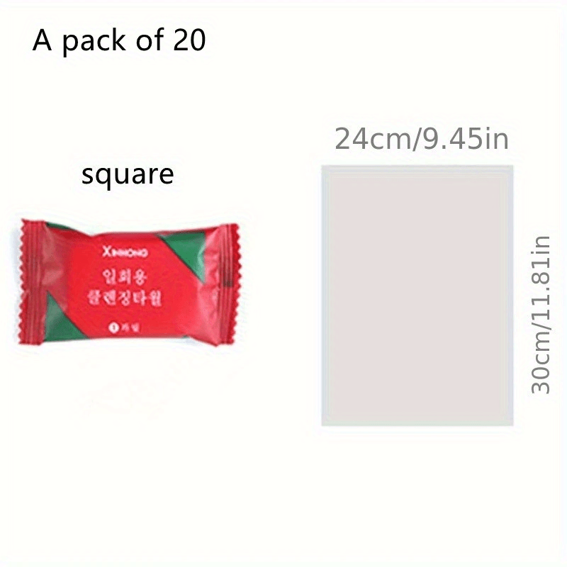 20pcs Compression Travel Disposable Towel Wet Wipes Pack