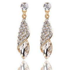 Vintage Teardrop Crystal Earrings for Women Girls Party Wedding
