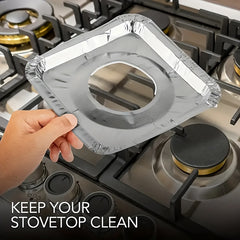 50pcs Aluminum Stove Burner Cover 8.5in Heat-resistant Gas Stove Protector