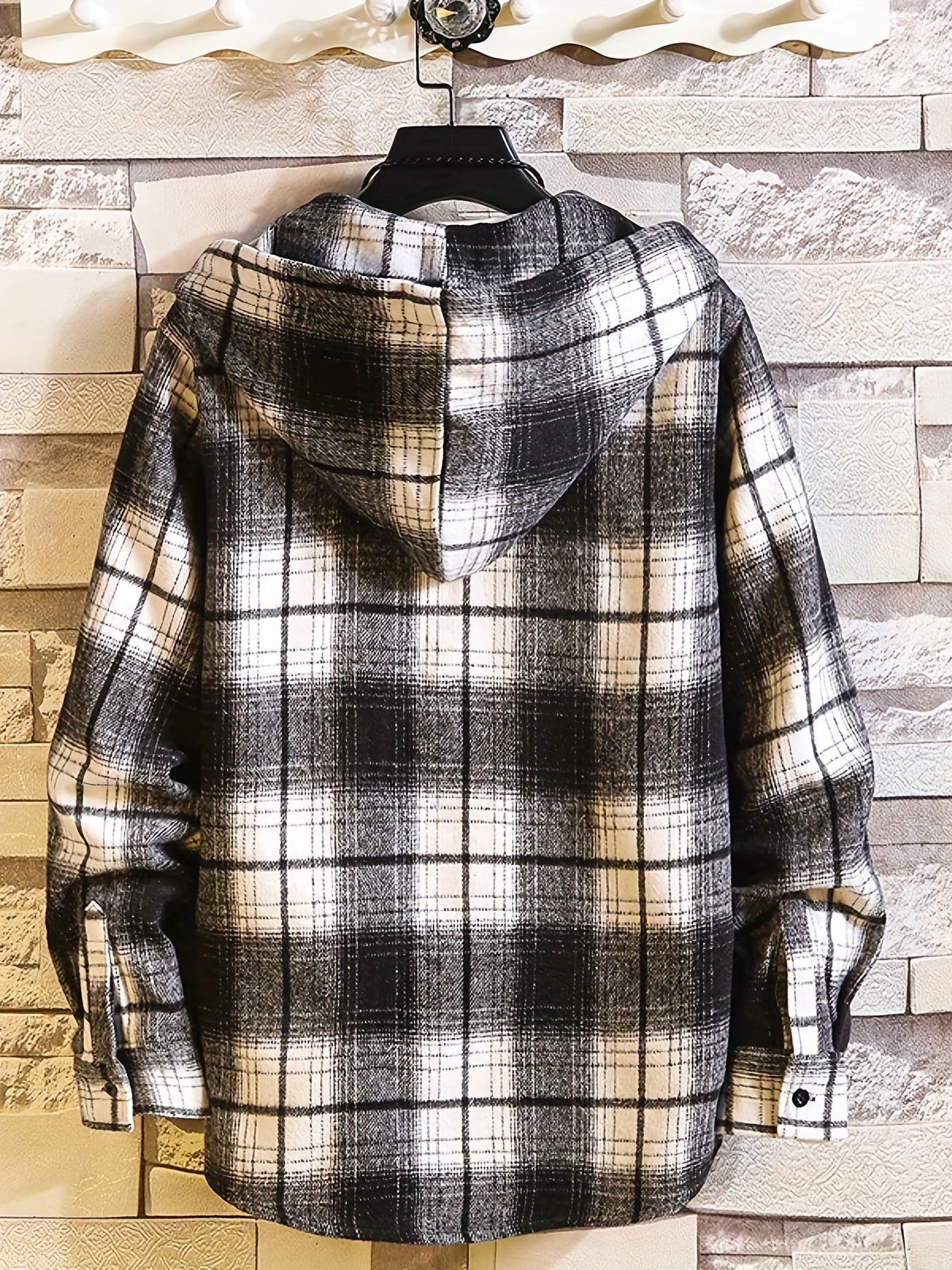 Plaid Shirts Hooded Jacket for Men