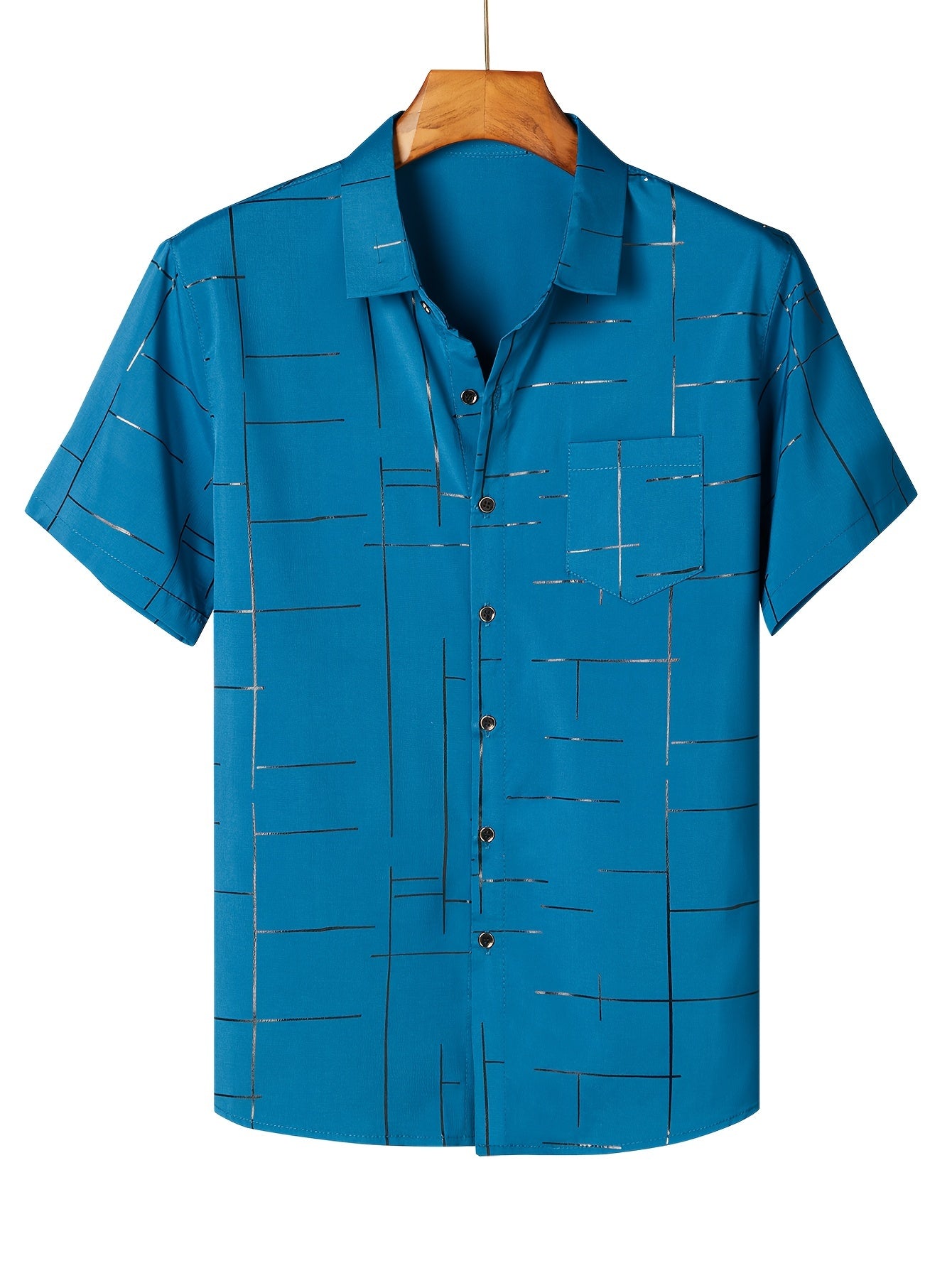 Men's Short Sleeve Formal Party Shirt