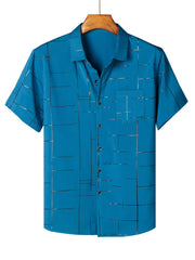Men's Short Sleeve Formal Party Shirt