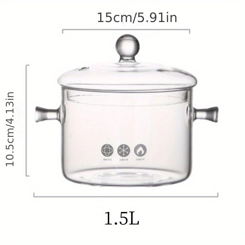 Glass Stockpot Cooking Pot for Stove