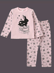 Kids Round Neck Long Sleeve Pajama Set