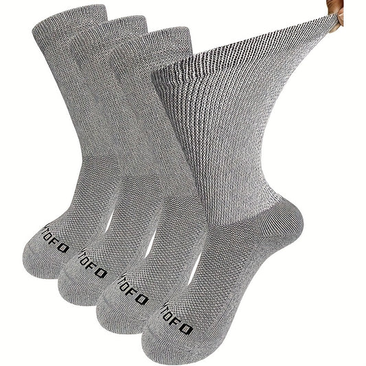 Putuo 4 Pairs Diabetic Socks for Men and Women Machine Washable Daily Wear