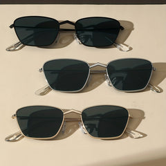 Square Metal Sunglasses for Men Women UV400
