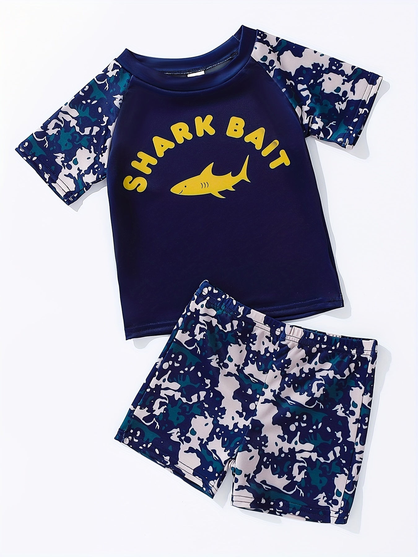 Boys Shark Bait Swim Set Trunks & Tops for Beach Vacation