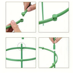 12pcs Plant Support Stakes Half Round Plant Cage Holder Flower Pot Climbing Trel