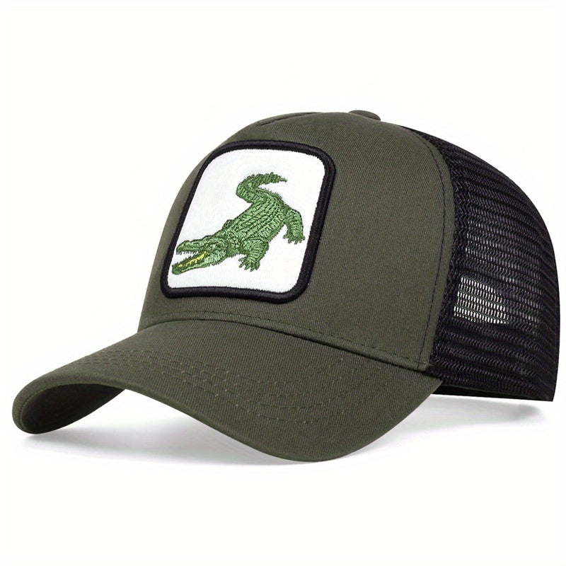 Men's Crocodile Baseball Cap Adjustable Trucker Hat