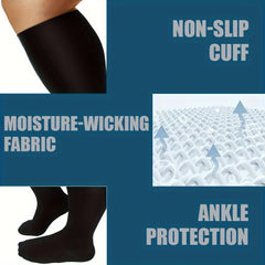 5 Pairs Plus Size Compression Socks For Women & Men Circulation 15 20 MmHg