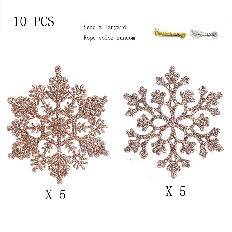 10pcs Christmas Snowflakes Tree Decor Hangings 3.9INCH