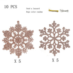 10pcs Christmas Snowflakes Tree Decor Hangings 3.9INCH