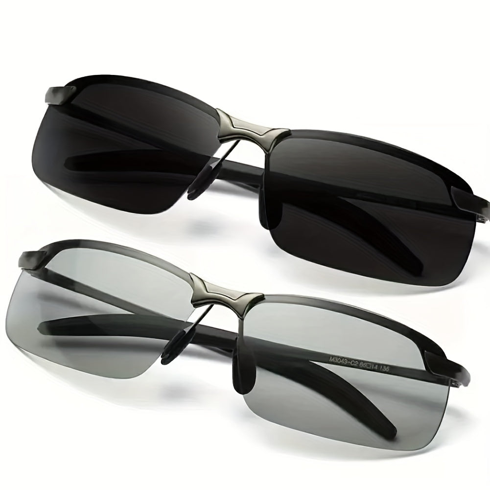 Men's Polarized Driving Sunglasses Dual use PC Glasses