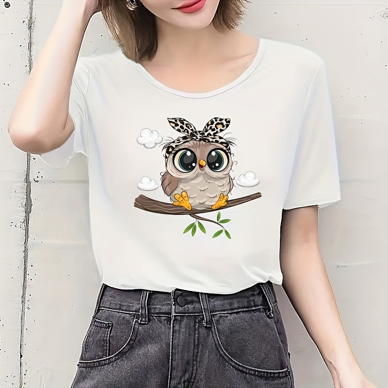 1pc Owl Animal Iron On Patches for DIY Heat Transfer Clothes TShirt
