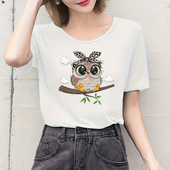1pc Owl Animal Iron On Patches for DIY Heat Transfer Clothes TShirt