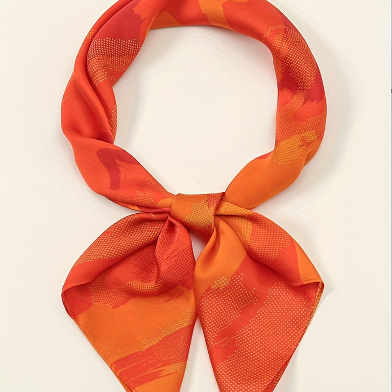 Orange Gradient Tie Dye Bandana Head Wrap Scarf