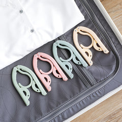 8 Pcs Foldable Travel Hangers Portable Clothes Drying Rack
