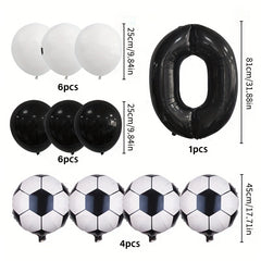 17pcs Football Theme Kids Birthday Party Decor Set